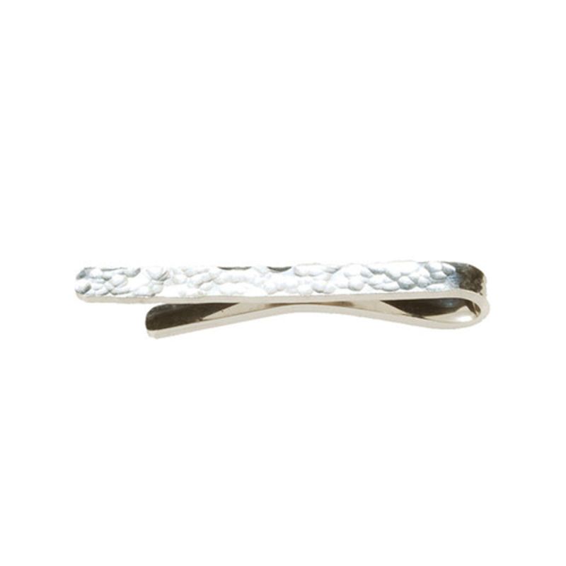 Mad Men Type Hammered Sterling Silver Tie Clip image