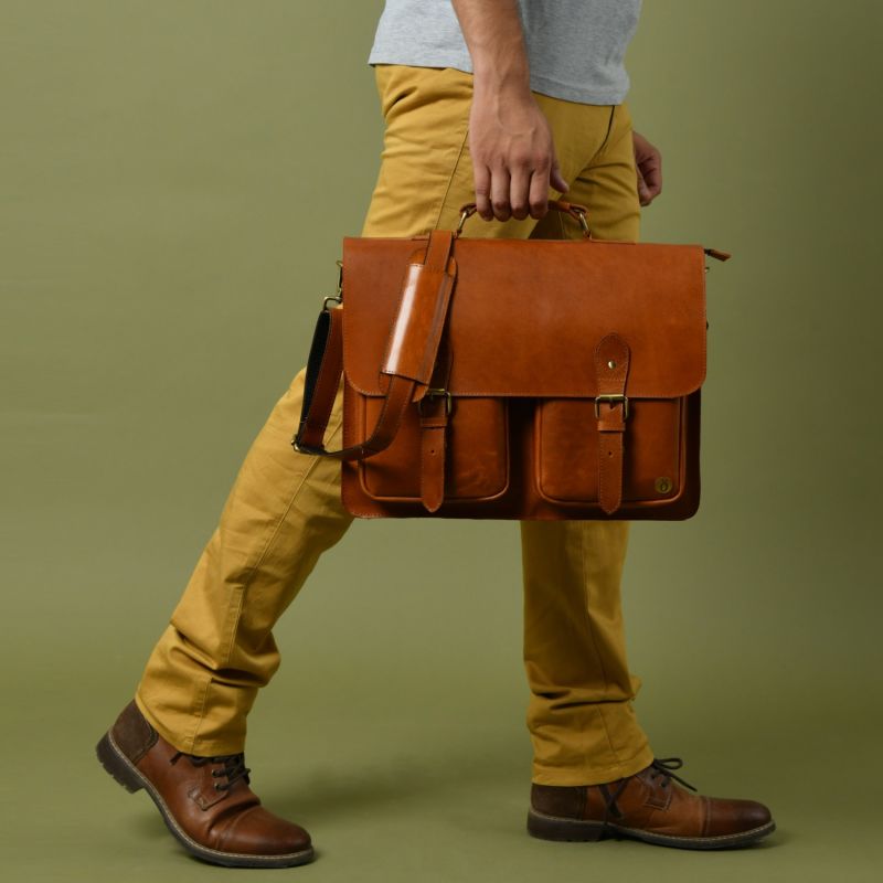 Madan Leather Messenger Bag image