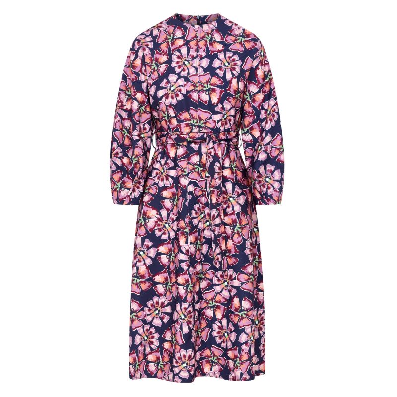 Maeve Dress Navy & Pink Floral image