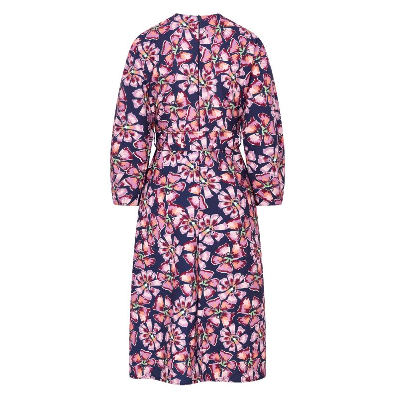 Maeve Dress Navy & Pink Floral image