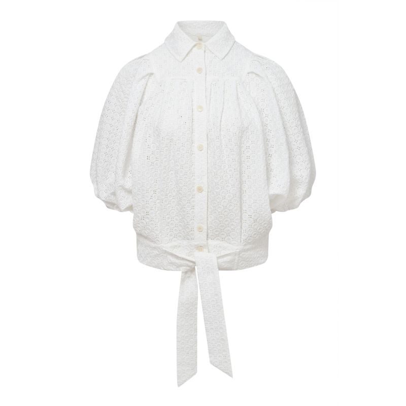 Magic - Organic Cotton Broiderie Off White Blouse image