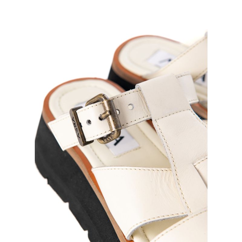 Magnolia - Coconut White Leather Chunky Sandal image