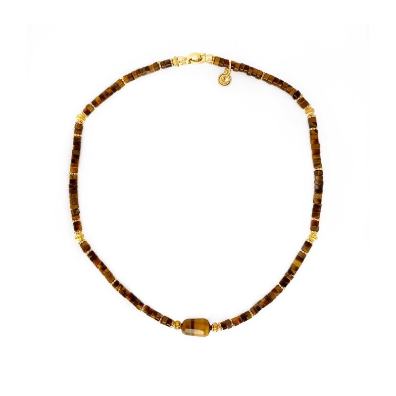 Maliha Tiger Eye Choker Necklace image