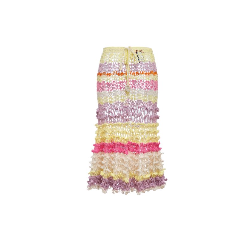 Malva Multicolor Handmade Crochet Skirt image