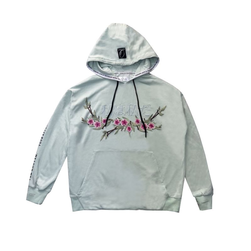 Mint Mount Fuji Floral Hoodie image