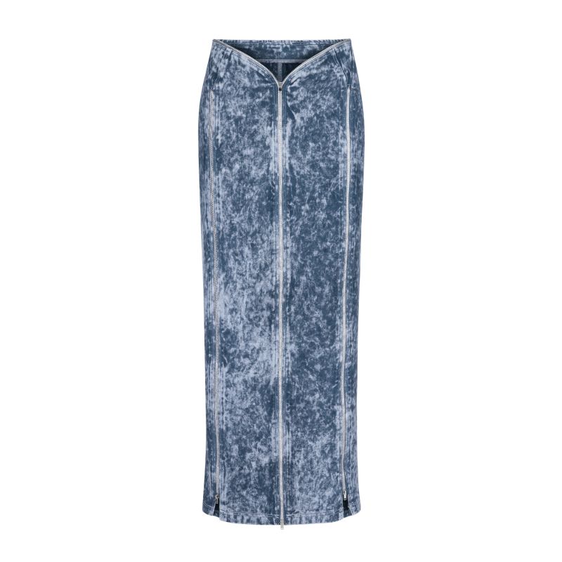 Manipulator Skirt In Gray Acid Wash image