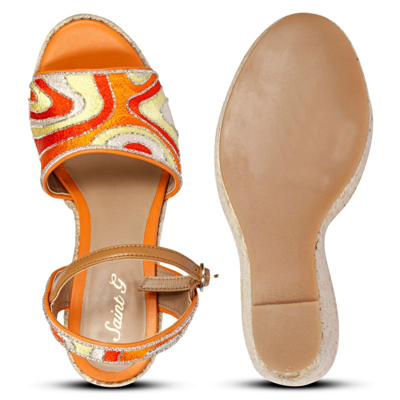 Marcilia Multi Orange - Platform Wedges image