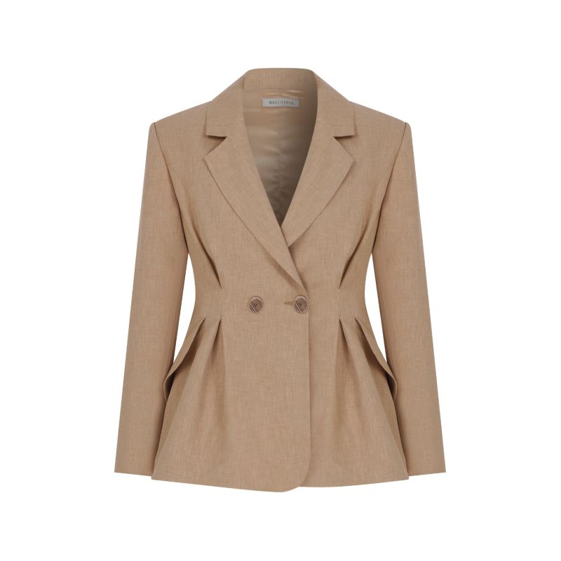 Marde Tailored Jacket In Almond Buff image