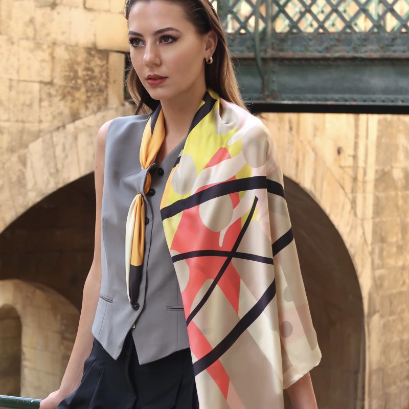 Marena Silk Maxi Scarf image