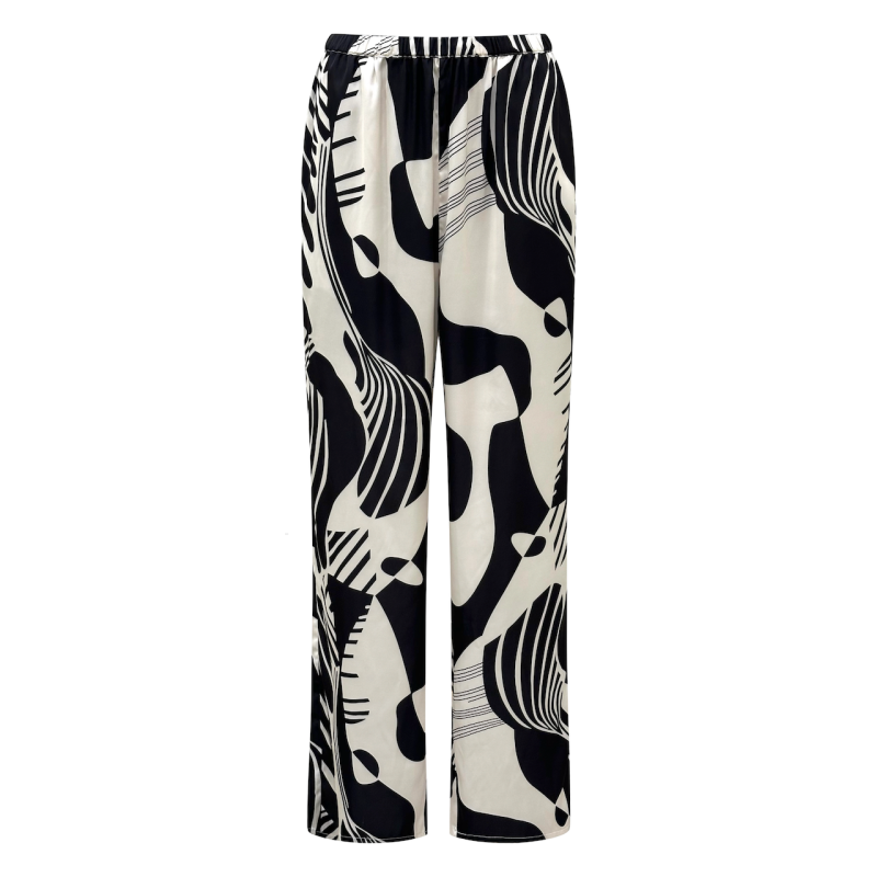 Black And White Retro Pants Suit - Margaux image