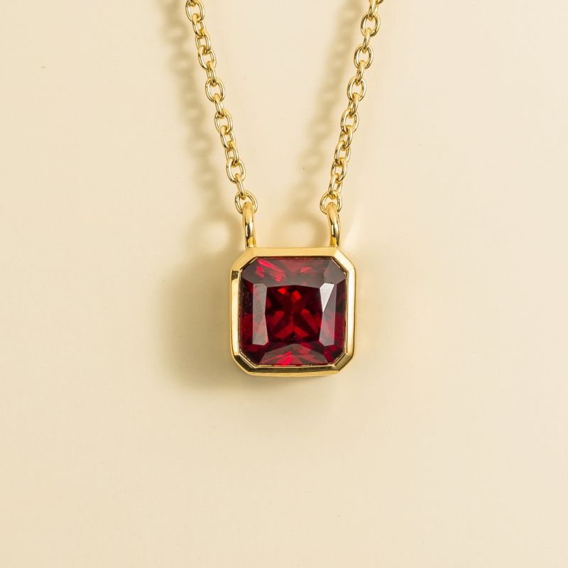 Margo Gold Necklace Set With Ruby image