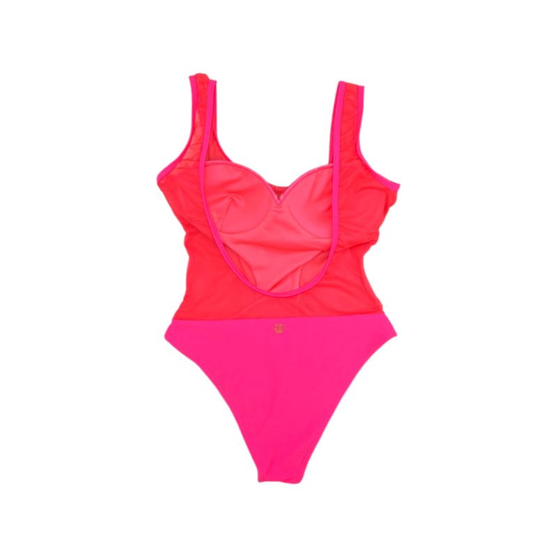Marilyn Mesh Hot Pink Swim Suit Julia Clancey Wolf & Badger