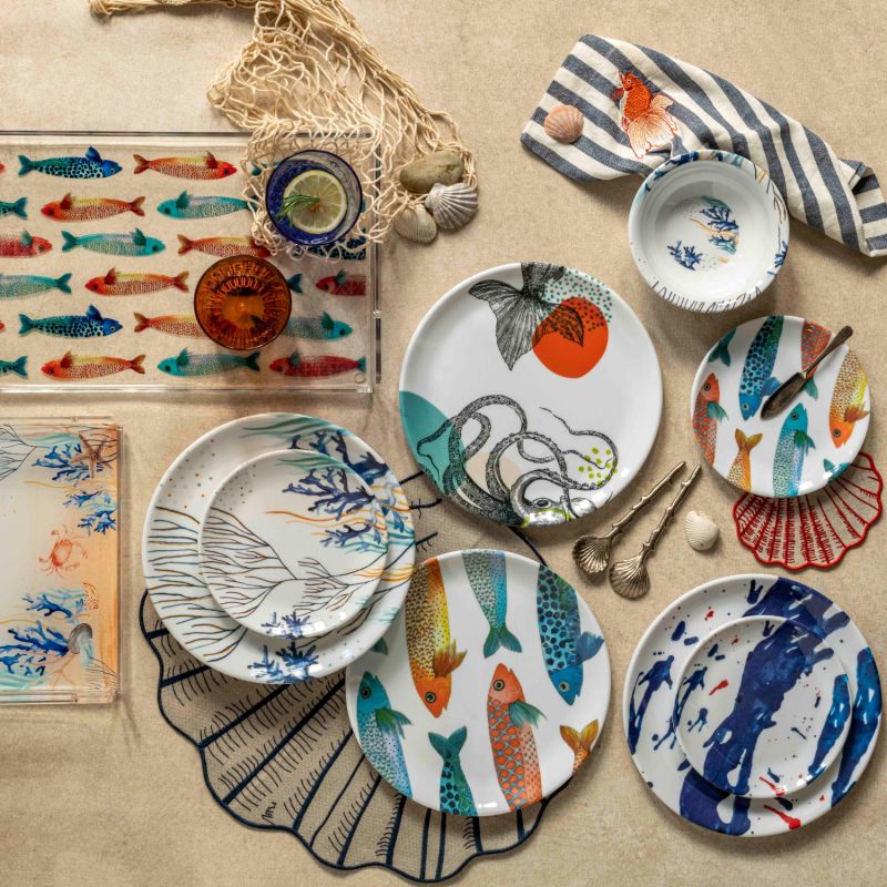 Marine Collection Melamine Dinner Plate Set Of 4 image