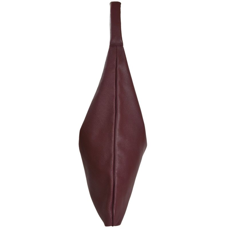 Maroon Boho Leather Triangular Shoulder Bag image