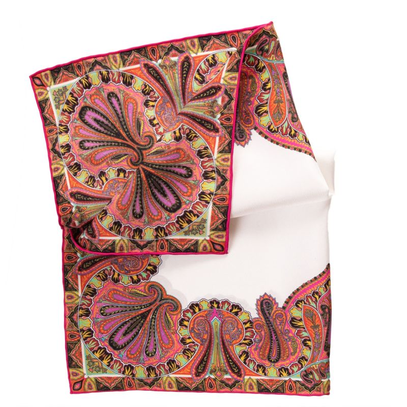 Marrakesh - Large Silk Pocket Square - Fuchsia image