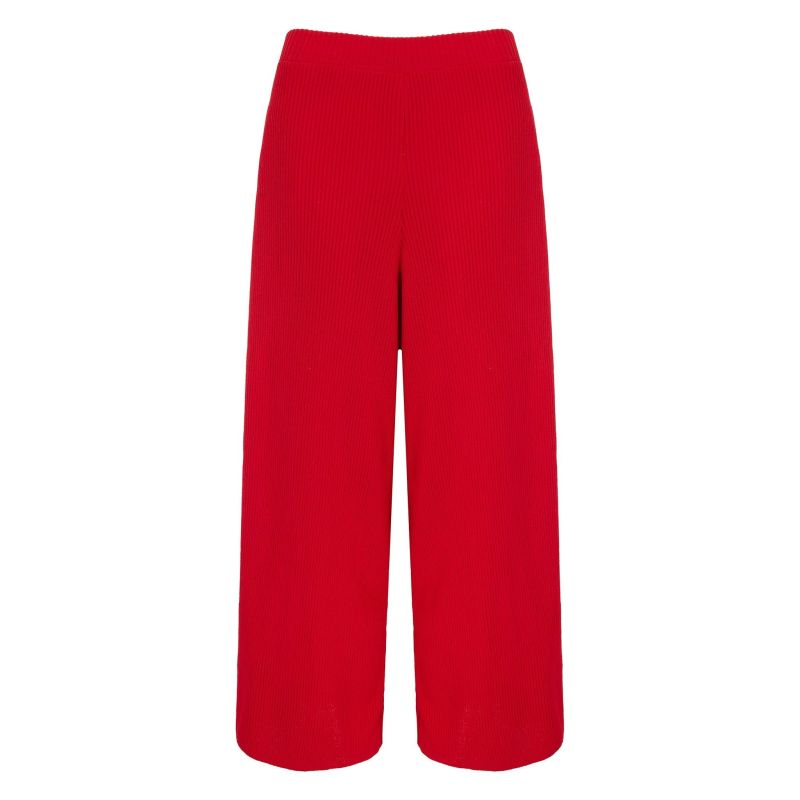 Martha Wide Leg Knitted Trousers Co-Ord - Red image