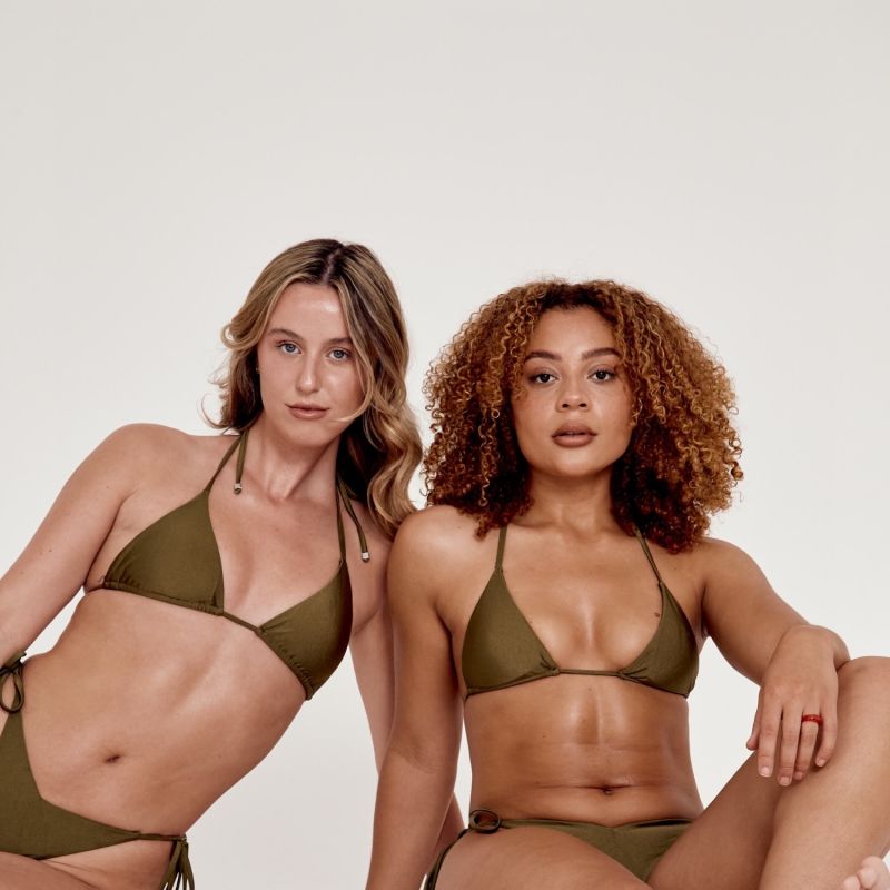 Martini Olive Green Triangle Bikini image