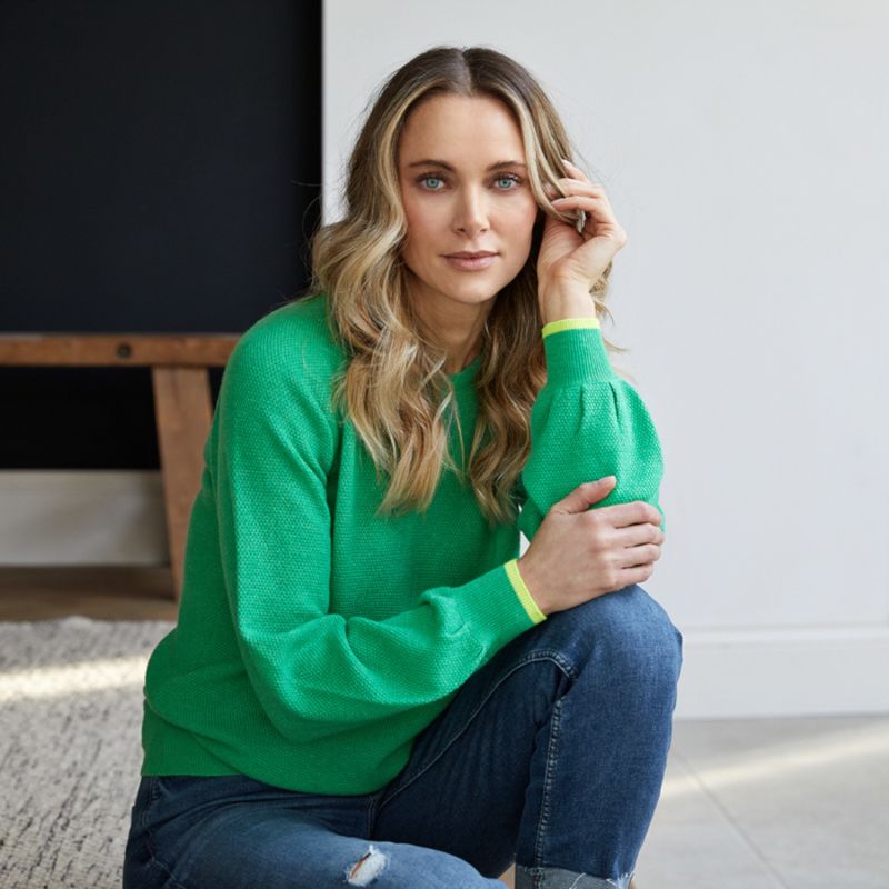 Matilde Green Textured Jumper image