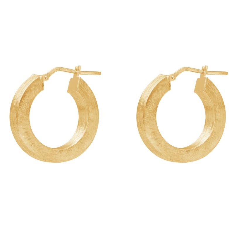 Matte Squared Hoops Gold image