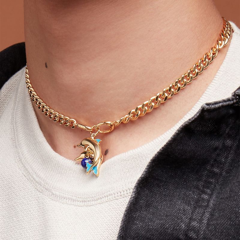 Maxi Cuban Link Choker Rose Gold ONI Fine Jewelry Wolf Badger