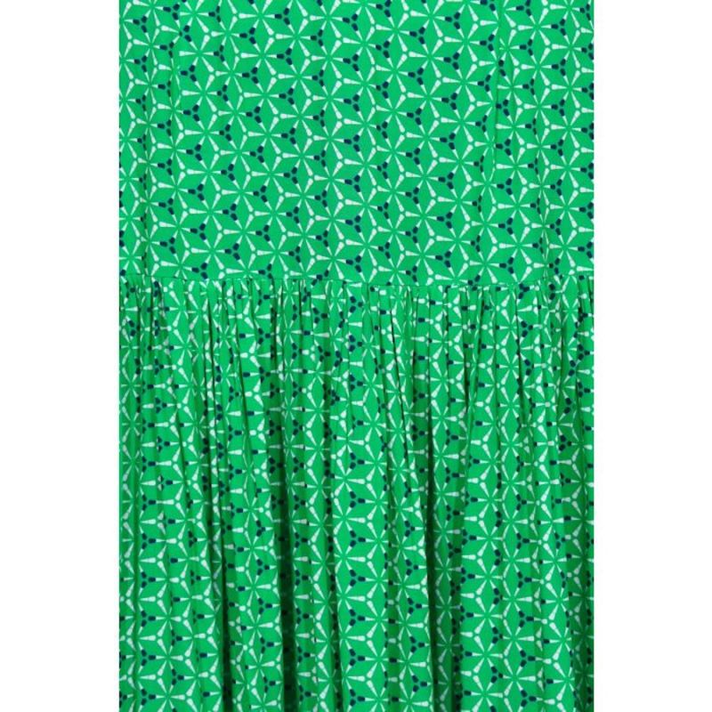 Maxi Emma Skirt Green Spinning Print image