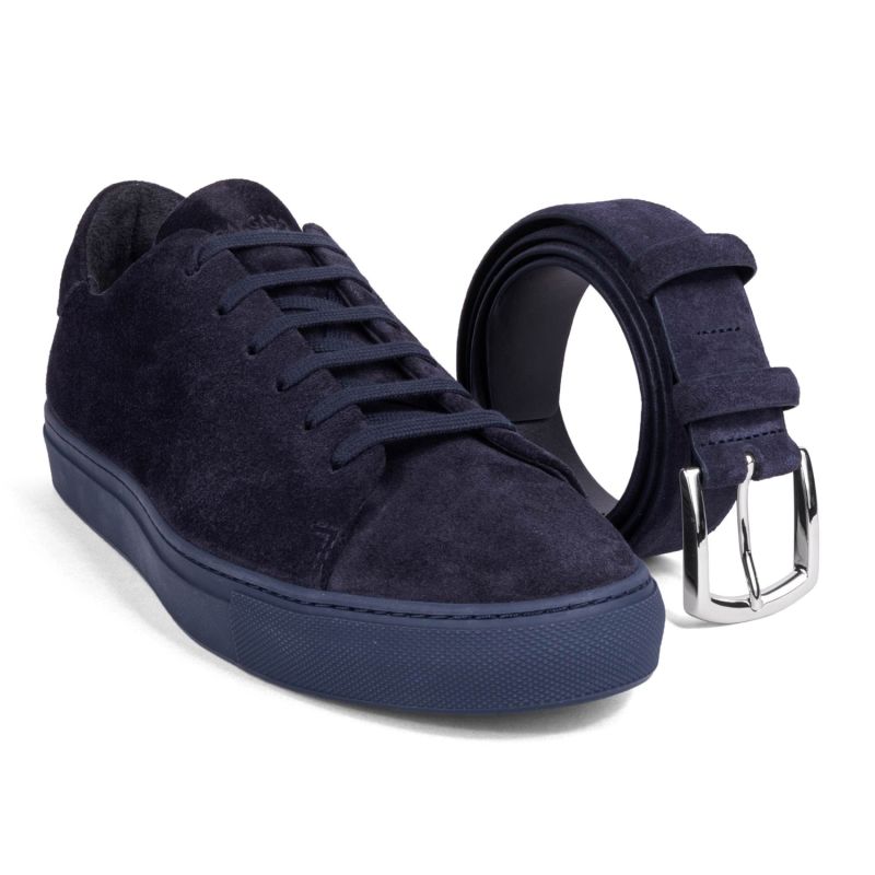 Low-Top Suede Sneakers Blue Alfredo image