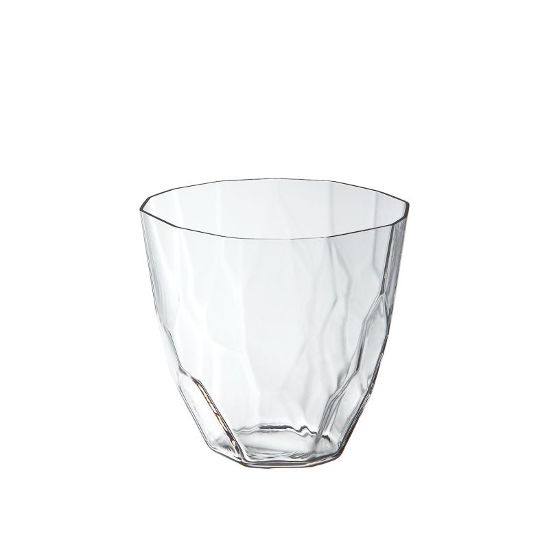 Ginette Faceted Old Fashioned Glass - White image