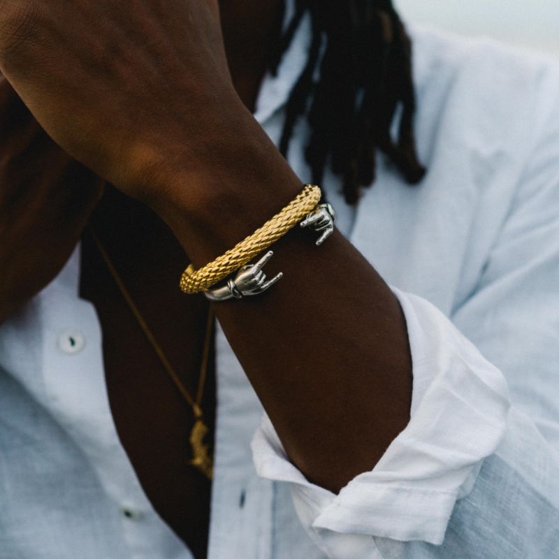 Medusa Gold Bangle image