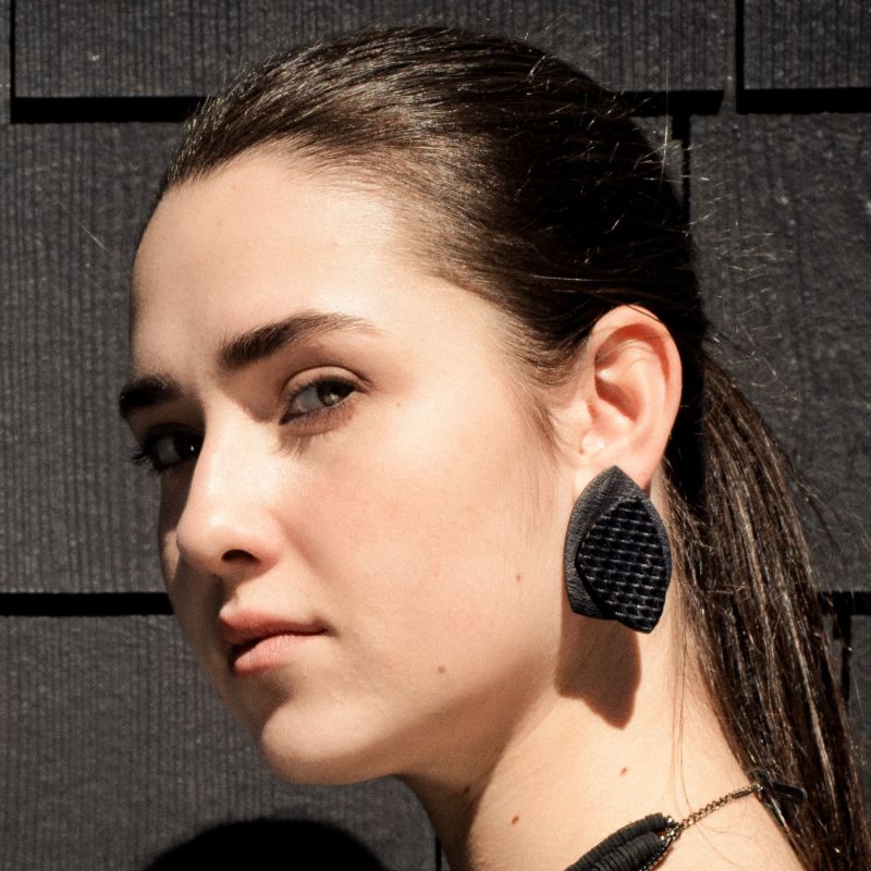 Meld Leather Stud Earrings image