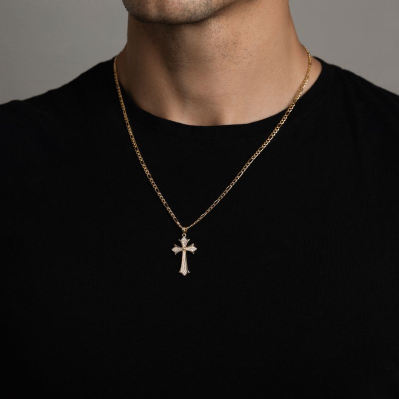 Men's Cz Cross Necklace image