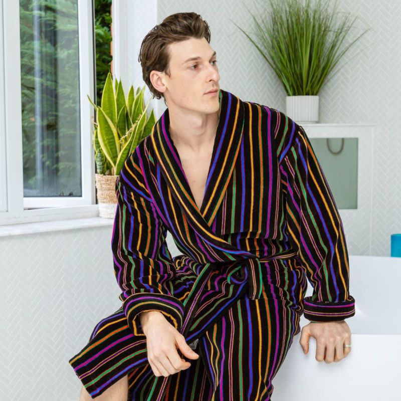 Men's Dressing Gown Mozart Stripes image