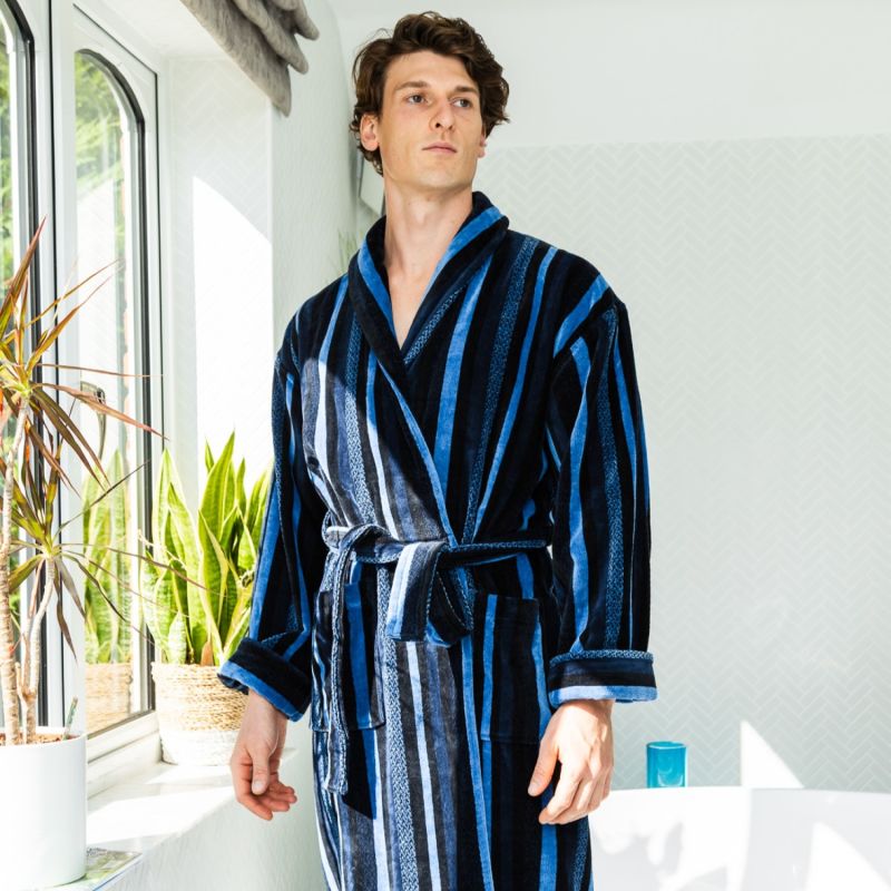 Men's Dressing Gown Salcombe Blue image