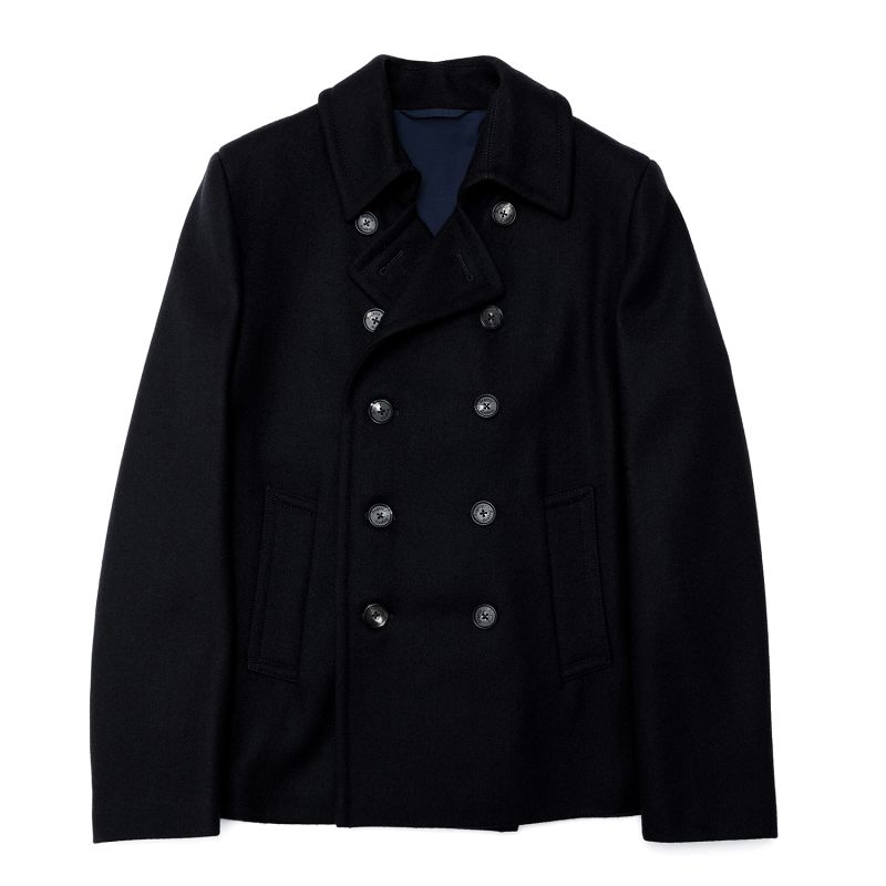 Men's Pea Coat - Black image