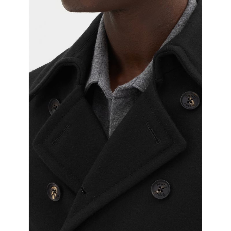 Men's Pea Coat - Black image