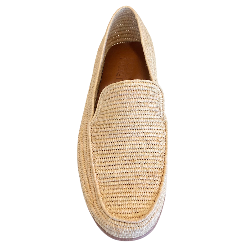 WOVEN LOAFER IN BEIGE RAFFIA