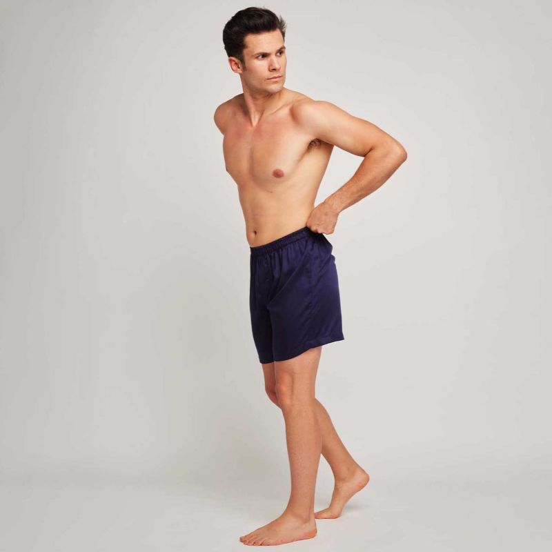 Men's Bamboo Lyocell Boxer Short - Indigo - Two Pack image