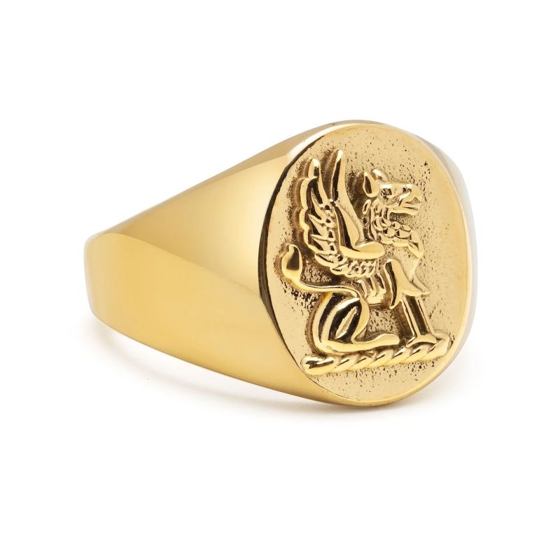 Stainless steel cheap lion head ring