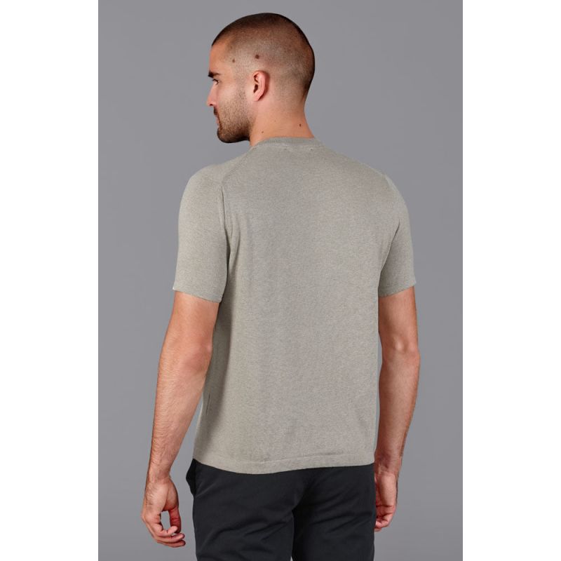 Mens Ultra-Fine Cotton Hugo Knitted T-Shirt - Fawn image