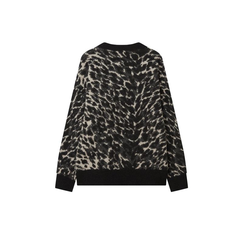 Womens Eden Leopard Cardigan - Black And Grey | Other | Wolf & Badger