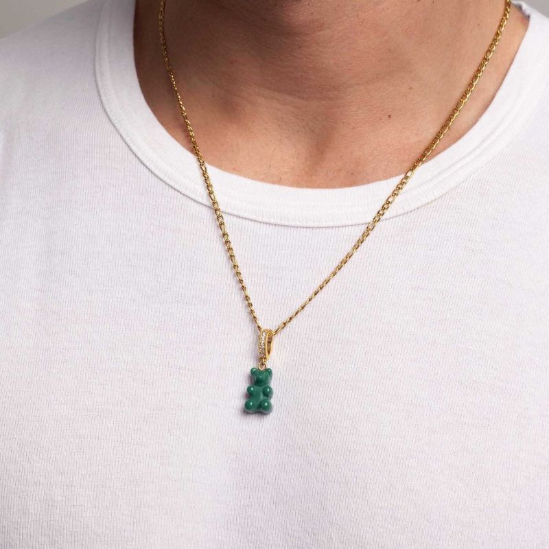 Mens Green Gummy Bear Necklace image