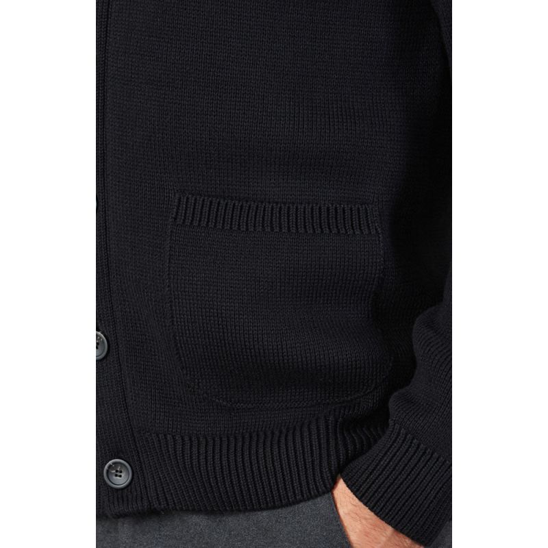 mens cotton shawl collar cardigan
