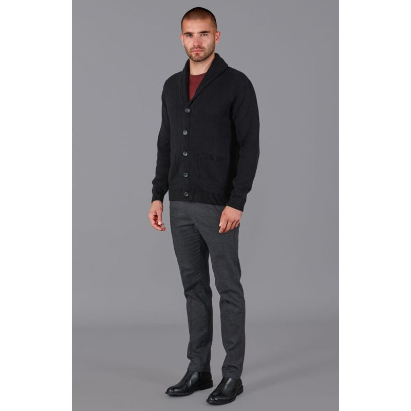 mens cotton shawl collar cardigan