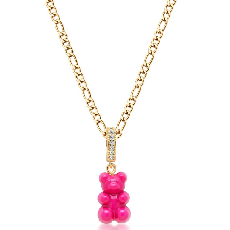 Mens Pink Gummy Bear Necklace image
