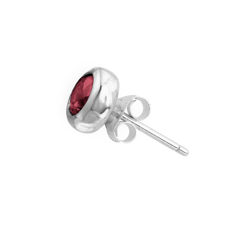 Mens ruby best sale stud earrings