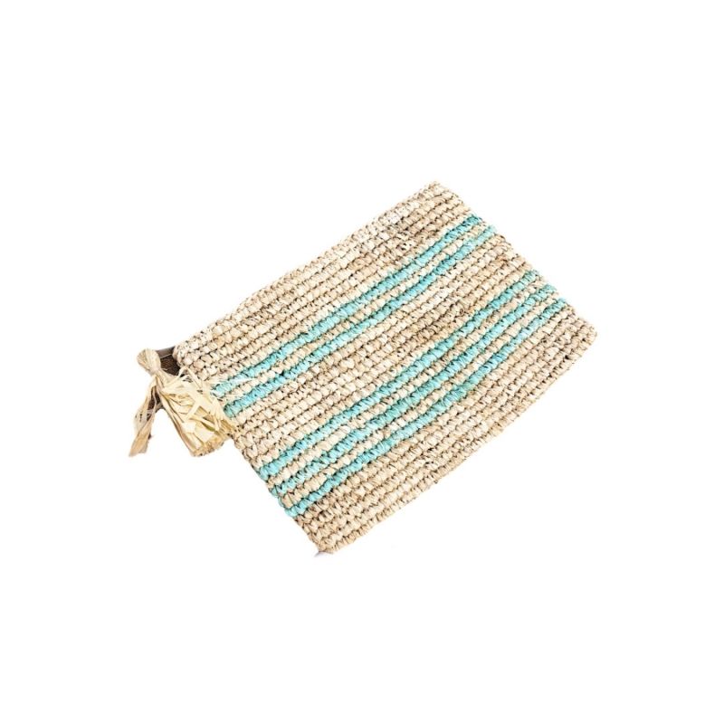 Meri Raffia Clutch - Aqua image