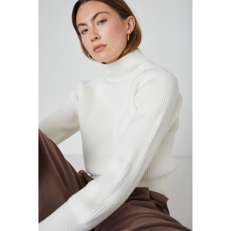 Merino Wool Kenna Sweater In Warm White image