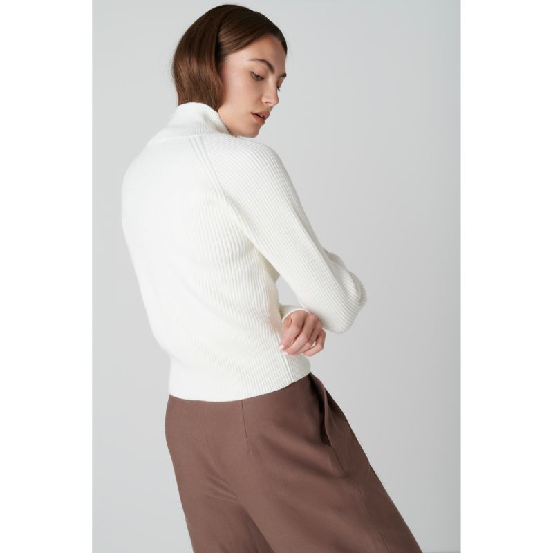 Merino Wool Kenna Sweater In Warm White image