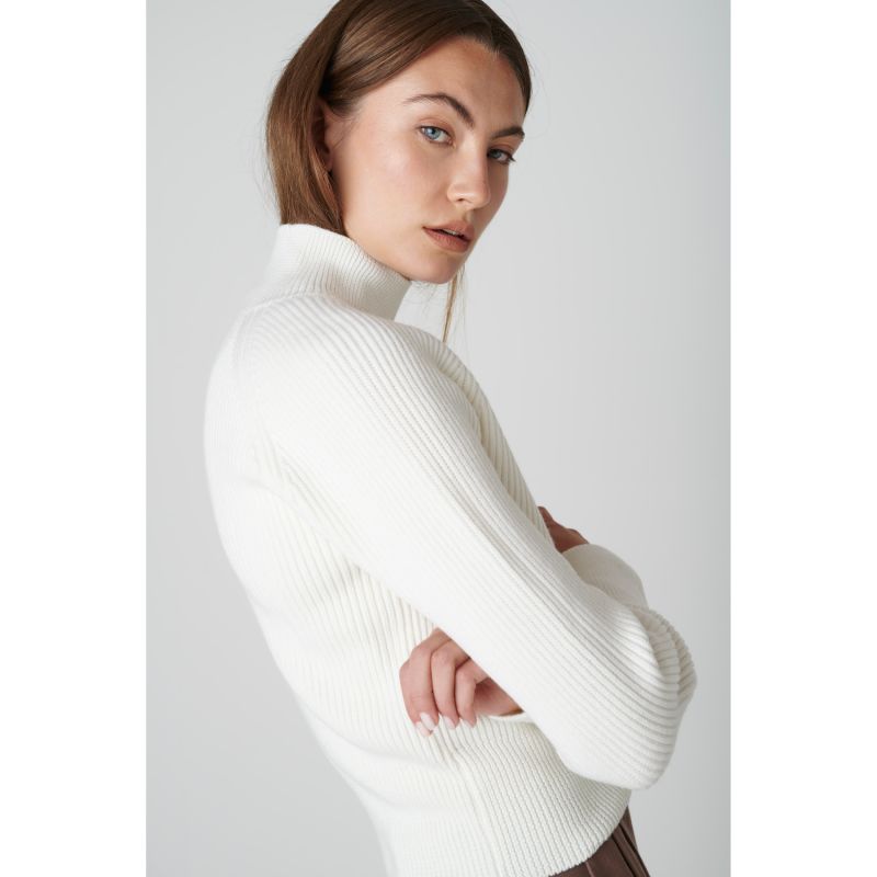 Merino Wool Kenna Sweater In Warm White image