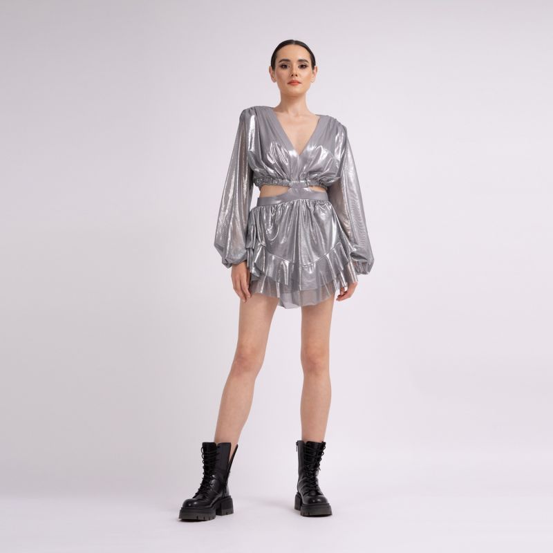 Metallic Mini Jumpsuit image