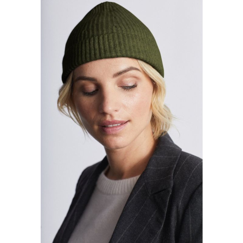 Cashmere Beanie In Khaki image